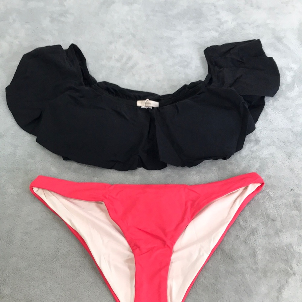 Eberjey Margarita Flutter Top & Annia Bottom Bikini Separates Size M New